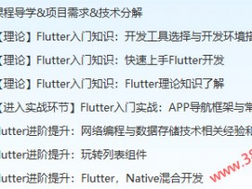 Flutter从入门到进阶实战携程网App视频教程