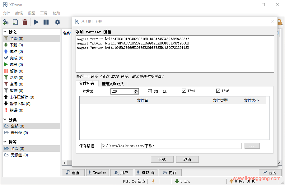 Xdown(多功能下载)v2.0.5.2 绿色版idm/torrent/百度云