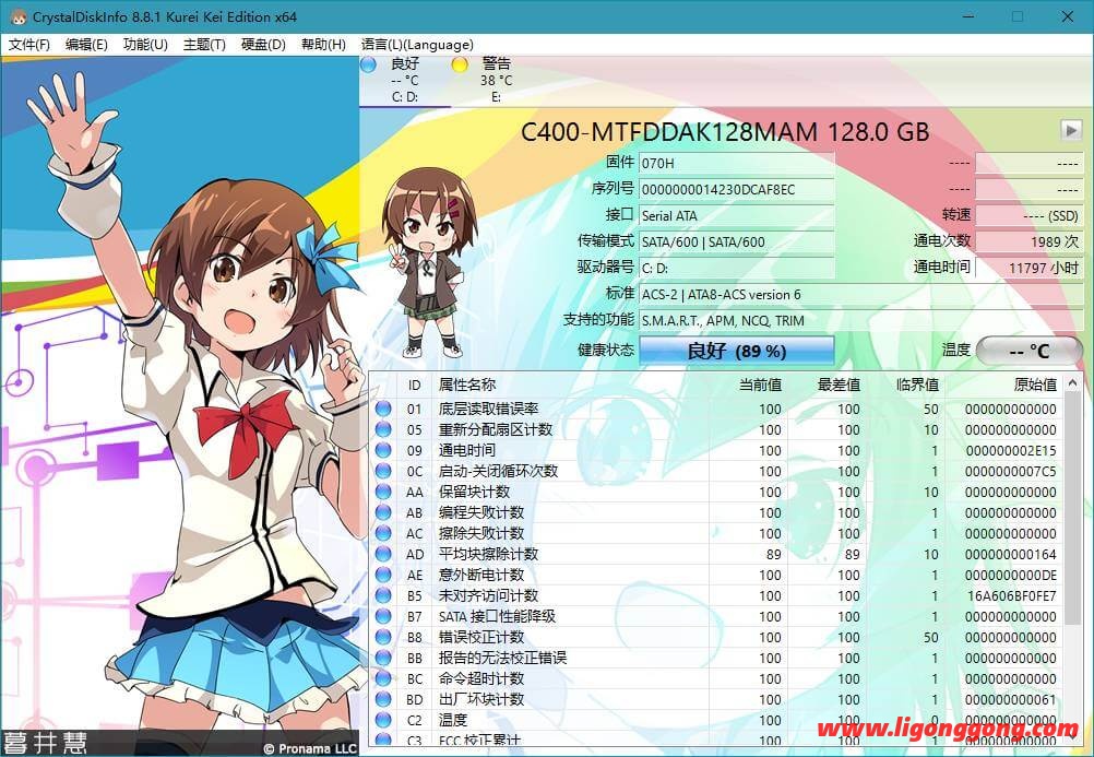 CrystalDiskInfo v8.17.14 中文绿色版（硬盘检测工具）