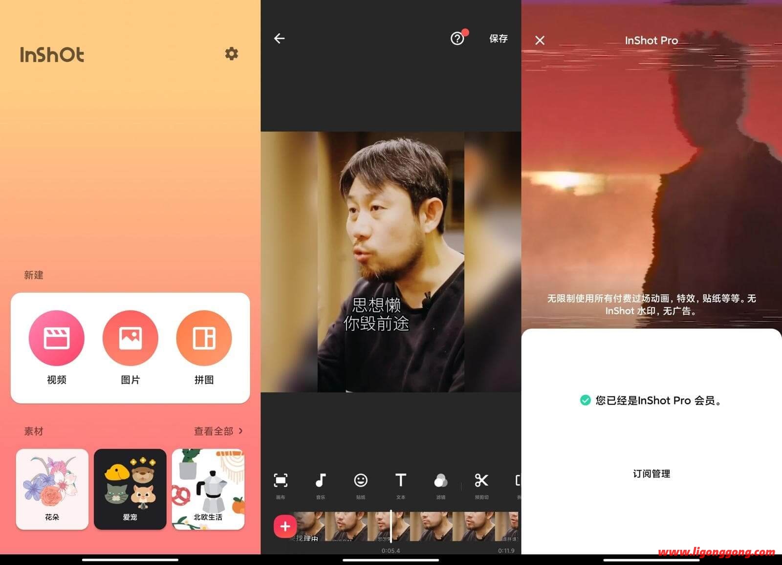 Android InShot视频编辑器 v1.902.1394 破解版-无痕哥