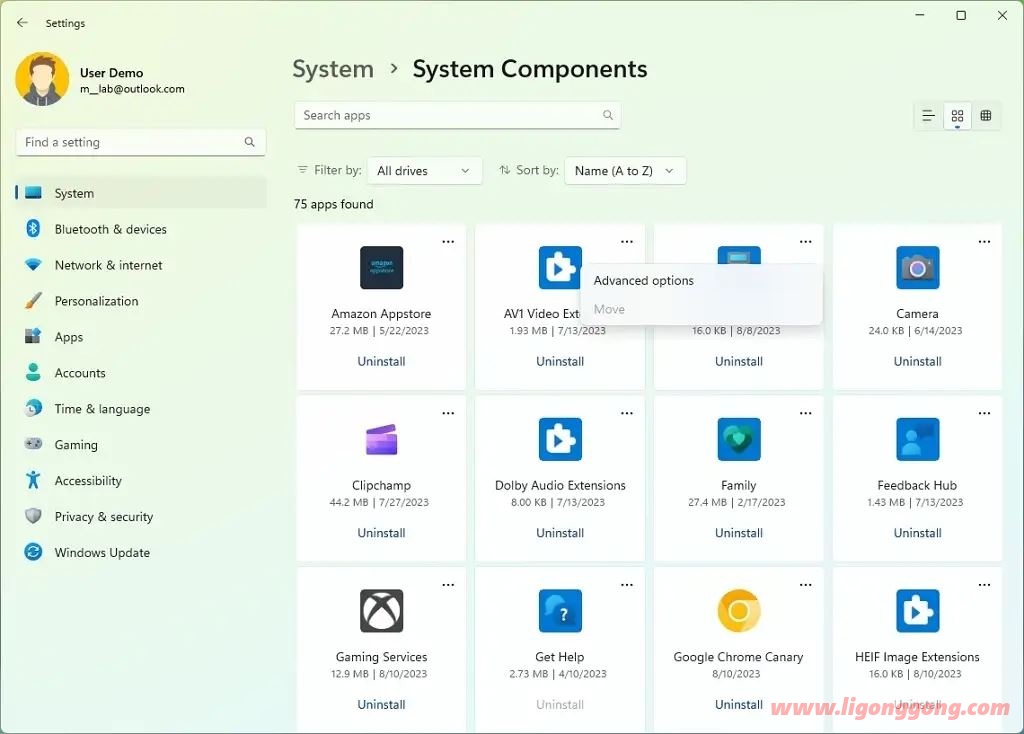 win11系统组件在哪里 Win11预览版25926开启系统组件标签的技巧