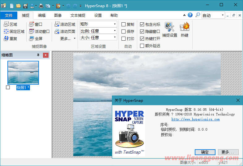 截图软件HyperSnap v9.3.2.00汉化破解版
