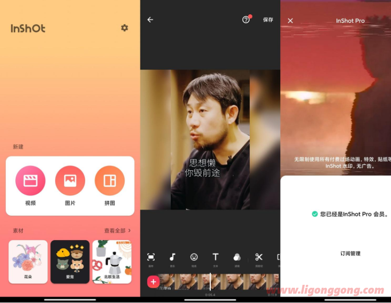 InShot Pro v1.981.1423 for Android 解锁专业版