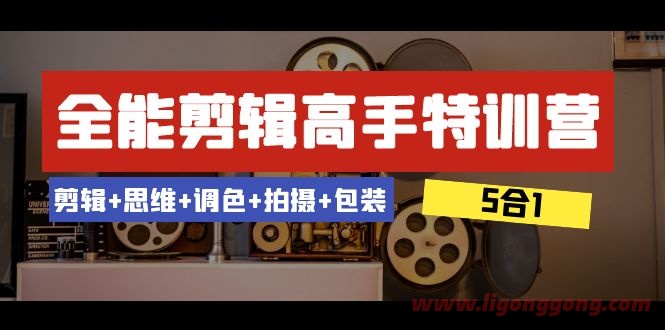 剪辑高手训练营 剪辑+思维+调色+拍摄+包装(5合1)-软件库