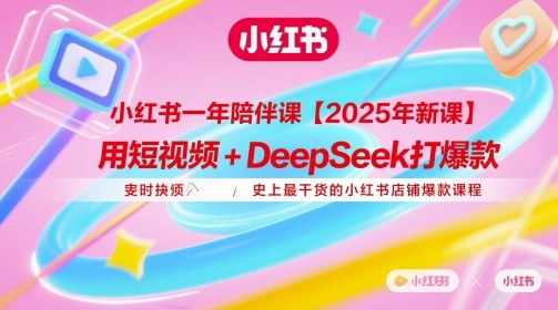 用短视频+DeepSeek打爆款,史上最干货的小红书店铺爆款课程-软件库