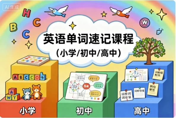 英语单词速记课程（小学/初中/高中）-软件库