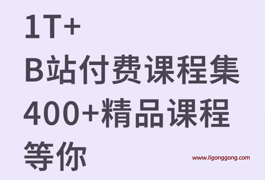 B站付费课程排行榜 300+【充电视频大合集】-软件库